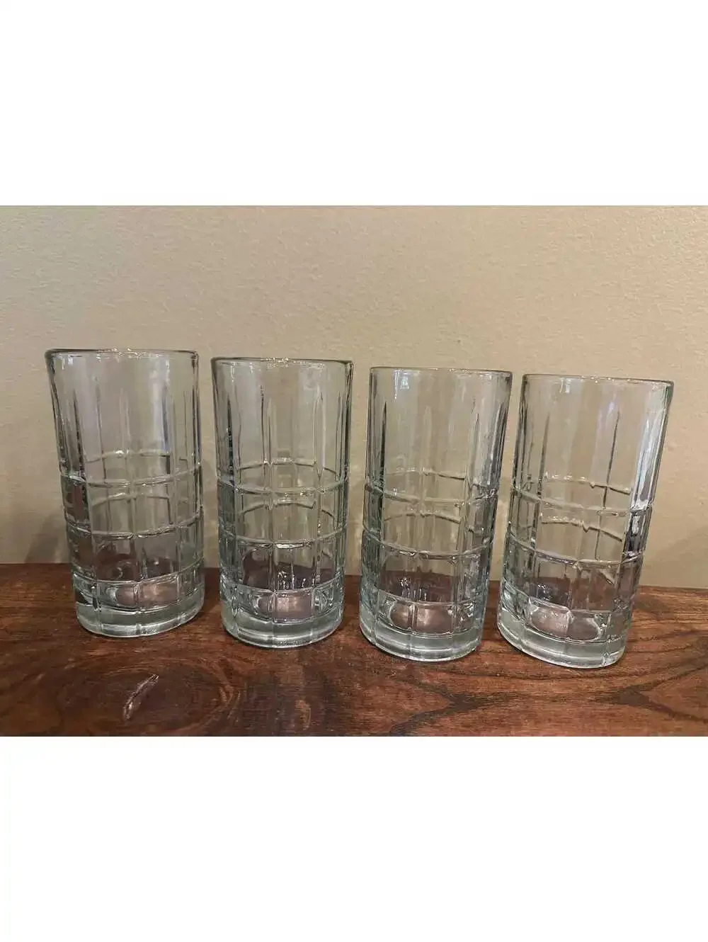 Anchor Hocking Anchor Tartan Glasses Iced Tea Glass 16 oz Set of 4
